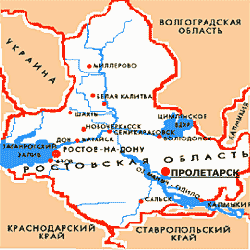 карта Ростовской области